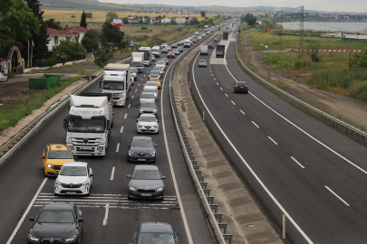 İstanbul-Tekirdağ Kara Yolunda Bayram Yoğunluğu