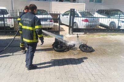 Lüleburgaz'da Seyir Halindeki Elektrikli Bisikletin Pili Patladı, Sürücü Yaralandı