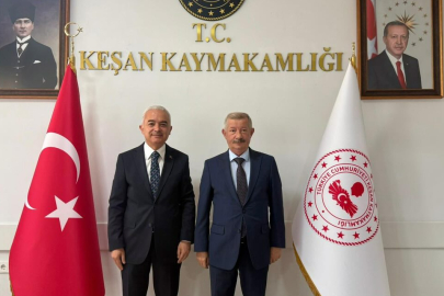 Vali Turan’dan Keşan Kaymakamı Mercan’a Ziyaret