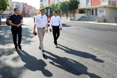 Çerkezköy Şimşir Sokak’ta Sıcak Asfalt Çalışmaları Sürüyor