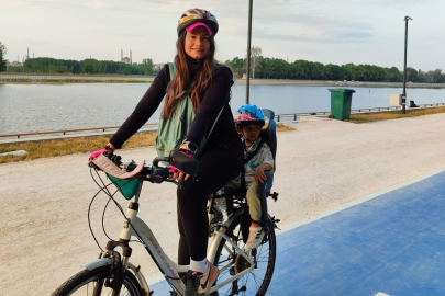 Oğlu Egemen ile Pedal Çeviriyor, Güvenli Bisiklet Yolları İstiyor