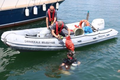 Çanakkale'de Deniz Temizliği Yapıldı
