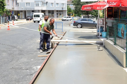 Çerkezköy’de Kaldırım Yenileme Çalışması