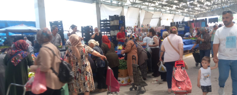Havsa Halk Pazarı Sıcak Havaya Rağmen İlgi Gördü