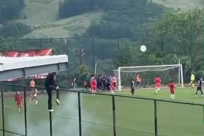 Kırklareli'nde Amatör Maçta Futbolcular Birbirine Girdi
