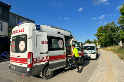 Motosikletten Düşen Sürücü Yaralandı