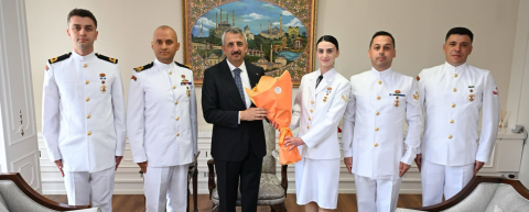 Vali Yunus Sezer Sahil Güvenlik Personelini Kabul Etti