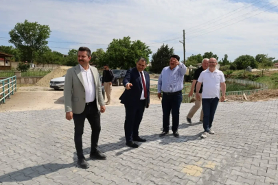 Vize’de Kilitli Parke Taşı Çalışmaları Yerinde İncelendi