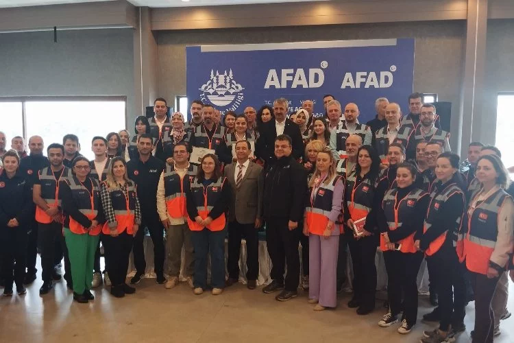 AFAD gönüllüleri sertifikalarını aldı