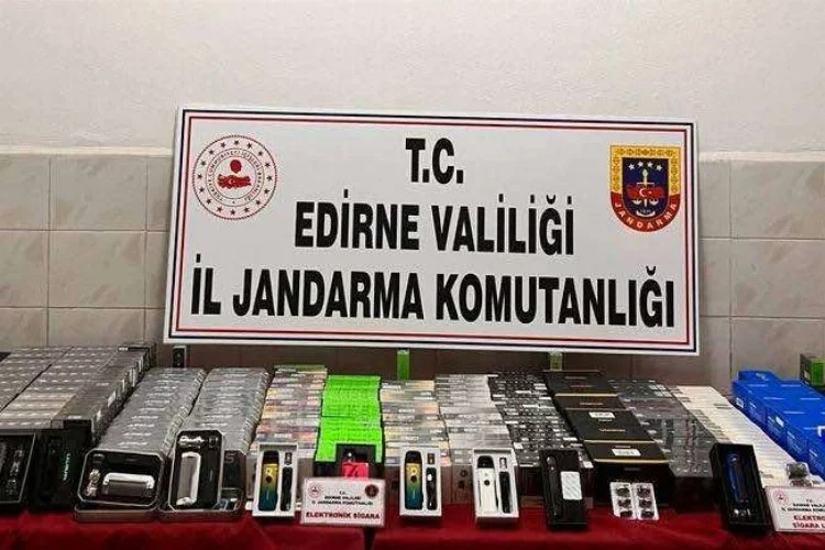 Enez’de 450 adet kaçak elektronik sigara ele geçti