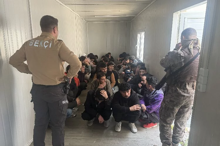 Kamyonet kasasında 36 düzensiz göçmen yakalandı