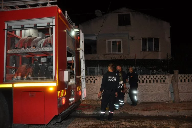 Lüleburgaz'da bir evde yangın çıktı